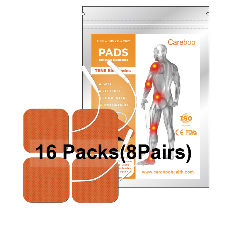 TENS Unit Replacement Pads, 16PCS Premium Thickened Reusable Self-Adhesive Electrode Pads for EMS Muscle Stimulator Massager, 2