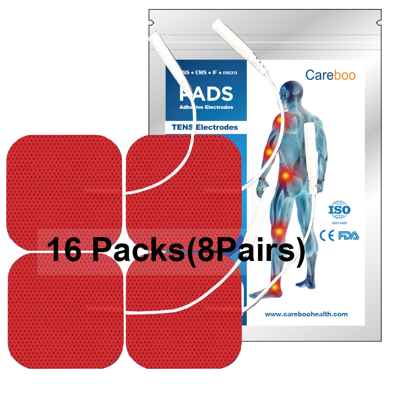 TENS Unit Replacement Pads, 16PCS Premium Thickened Reusable Self-Adhesive Electrode Pads for EMS Muscle Stimulator Massager, 2