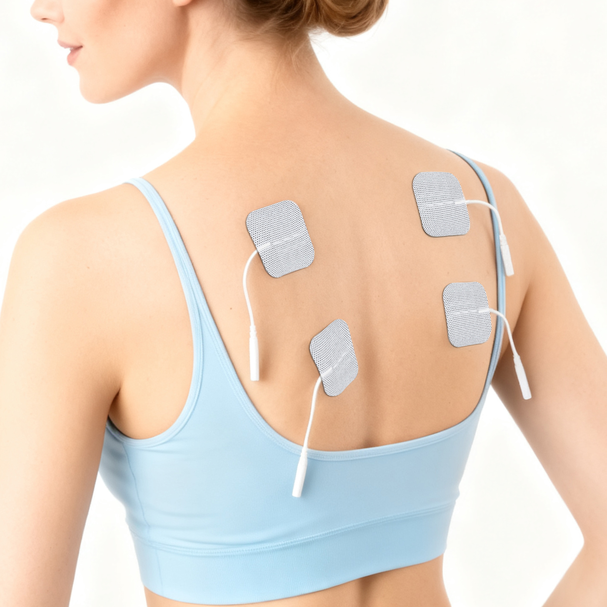 TENS Unit Replacement Pads, TENS Pads,1.5″x1.5″ (4x4cm)Square TENS Electrodes- 48Pcs