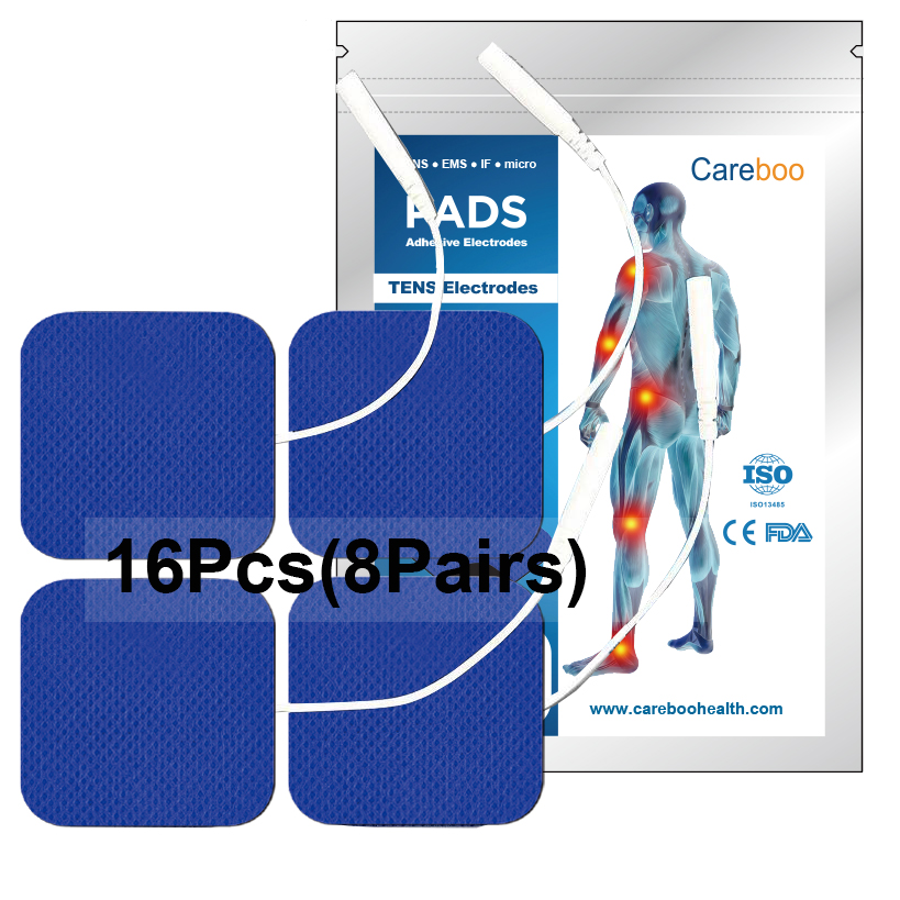 TENS Unit Replacement Pads, 16PCS Premium Thickened Reusable Self-Adhesive Electrode Pads for EMS Muscle Stimulator Massager, 2