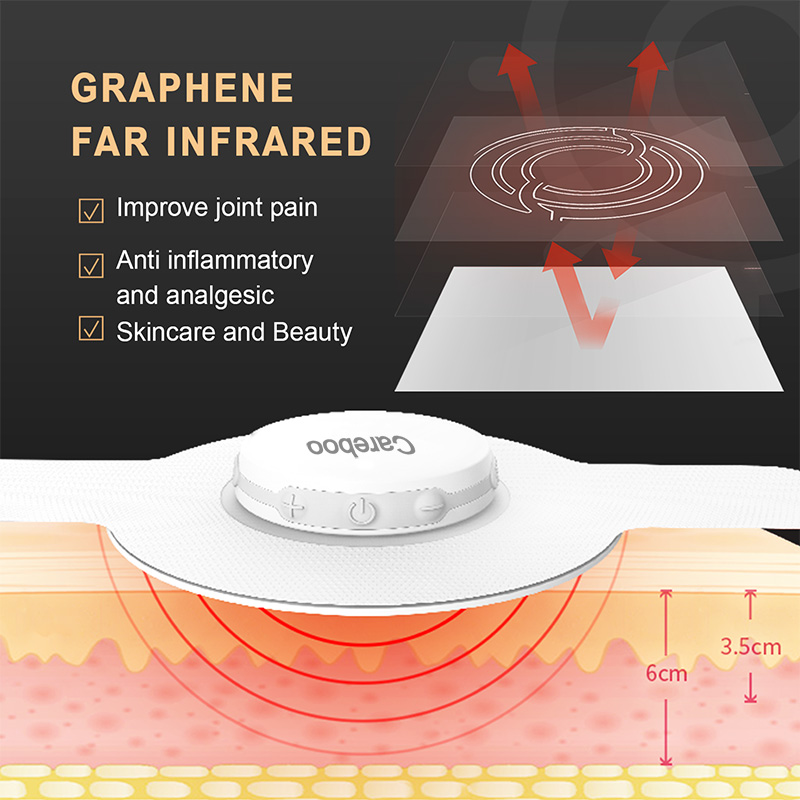 Heat Pack,Graphene Heat Pack,Portable Graphene intelligent therapydevice with 30 fixed patches, can be used for one month