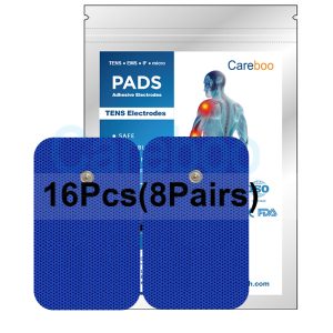 Snap electrode tens pads (with snap design) connect to tens machine electrodes quickly. For upper back pain, place pads on the upper back. They’re sturdy, not easy to fall off. Replace with Replacement Pads; compatible with most TENS machines