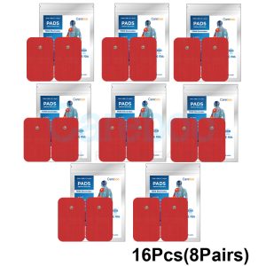 Snap electrode tens pads (with snap design) connect to tens machine electrodes quickly. For upper back pain, place pads on the upper back. They’re sturdy, not easy to fall off. Replace with Replacement Pads; compatible with most TENS machines