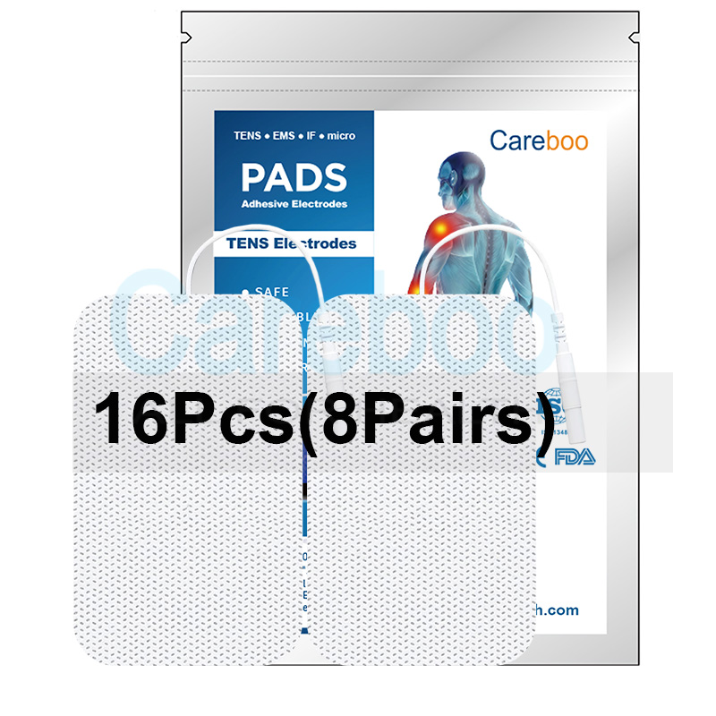 TENS Unit Replacement Pads, TENS Pads,3.15″x5.12″ (8x130cm) Rectangle 2.0mm pin Rectangle TENS Electrodes- 16 Pcs,five colors to choose