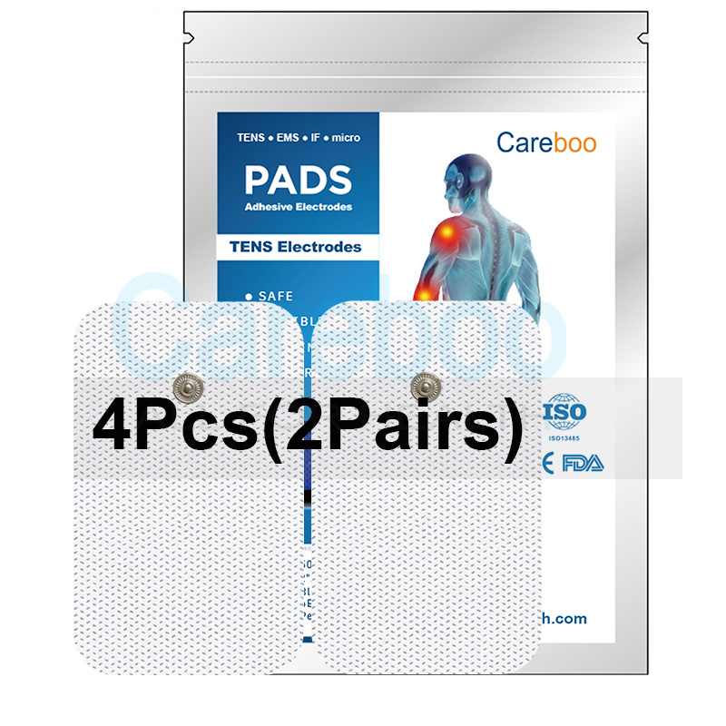 TENS Unit Replacement Pads, TENS Pads,3.15″x5.12″ (8x130cm) Rectangle 3.5mm button TENS Electrodes- 4 Pcs,five colors to choose