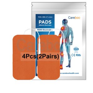 careboo tens pads are compatible with most careboo TENS machines, ideal for knee pain. Use tens electrode placement: stick pads on the inner and outer sides of the knee (avoid the joint). These electrotherapy electrodes deliver mild pulses, reducing stiffness. Suitable for people with arthritis or knee strain. Note: Wrap a bandage over pads if they slip during movement.