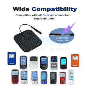 careboo pads are specialized tens machine pads for leg pain relief. These electrotherapy electrodes target calf and thigh muscles—place them on sore areas, connect to the TENS machine, and it reduces muscle cramps. Suitable for elderly people or those with poor leg circulation. Note: Do not use if you have a pacemaker; consult a doctor first.
