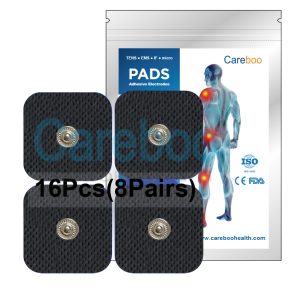 carbon rubber electrodes are durable tens electrodes, suitable for long-term use. Unlike self adhesive electrodes, they use electrode gel pad to stick to the skin—apply a thin layer of gel before use. They work well with cable tens (tens cables) for stable current transmission. Ideal for physical therapy clinics or home use. Tip: Clean the rubber surface with water after use to extend lifespan.
