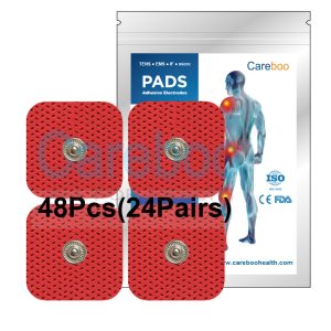carbon rubber electrodes are durable tens electrodes, suitable for long-term use. Unlike self adhesive electrodes, they use electrode gel pad to stick to the skin—apply a thin layer of gel before use. They work well with cable tens (tens cables) for stable current transmission. Ideal for physical therapy clinics or home use. Tip: Clean the rubber surface with water after use to extend lifespan.