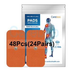 Tens electrode placement for back pain: use tens electrode pads and tens machine electrodes. Stick self-adhesive electrodes on both sides of the spine. The pads deliver gentle stimulation, relieving lower back pain. Replace with Replacement Pads when needed.