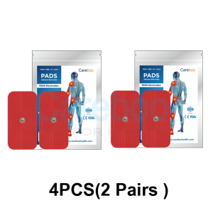 Tens electrodes for breast (specific pads) pair with tens machine electrodes. Use gentle gel electrode to avoid skin irritation. Place pads around the breast (not on the breast). They ease chest muscle soreness; replace with Replacement Pads when sticky.
