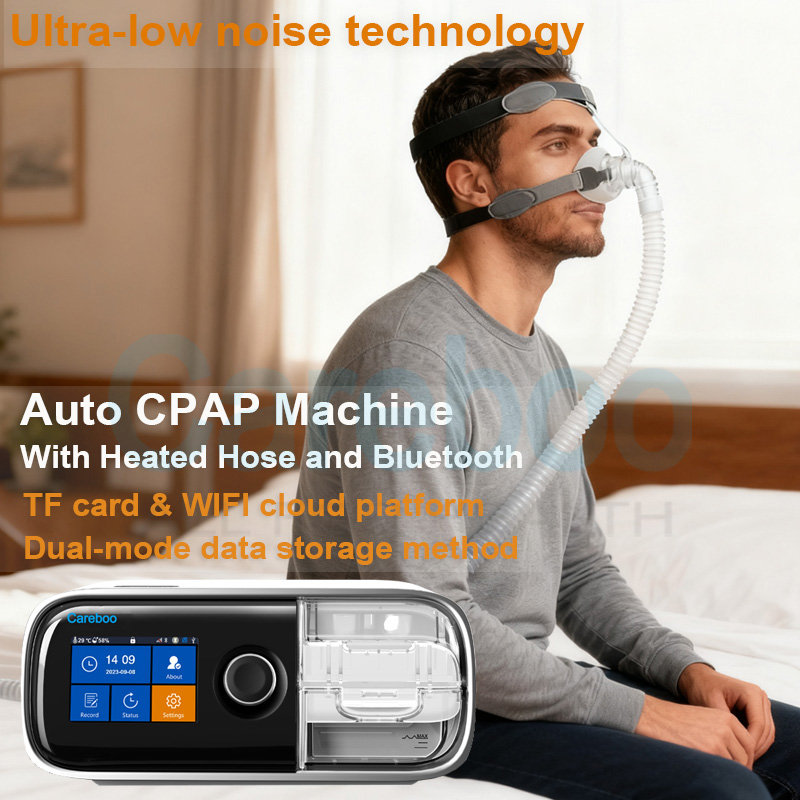CPAP Machines for Snoring stop,Ultra-low noise technology,Auto CPAP Machine with Heated Hose and Bluetooth ,Auto CPAP Machine with TF card and WIFI cloud platform,Dual-mode data storage method