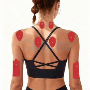 Careboo pad placement for glutes uses tens machine pads with ems electrode. Place pads on gluteus maximus. Turn on tens machine ems—it activates glute muscles, improving muscle tone. The pads are waterproof, easy to clean after use