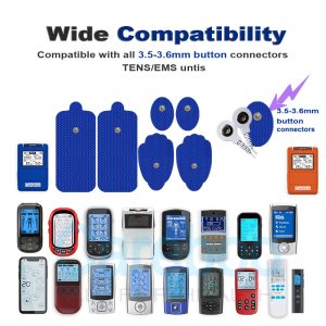 Tens machine pads boots with carbon rubber electrodes are for foot pain. Self adhesive electrodes keep them stuck on soles. Connect to tens machine electrodes—they ease plantar fasciitis pain. Replace with Replacement Pads when carbon rubber wears